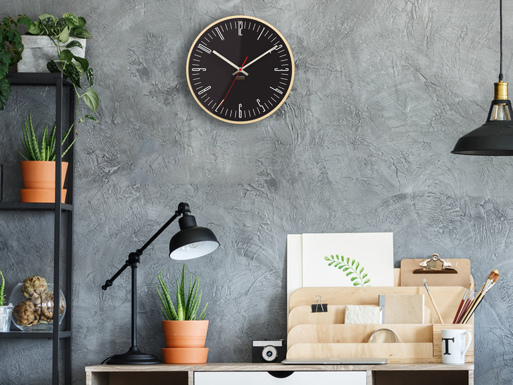 Orologio da parete moderno Piano Black