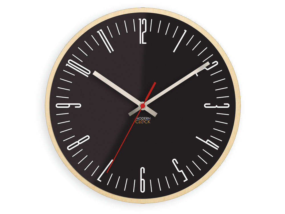 Orologio da parete moderno Piano Black
