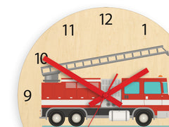 Orologio da parete per bambini Camion dei pompieri