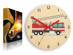Orologio da parete per bambini Camion dei pompieri