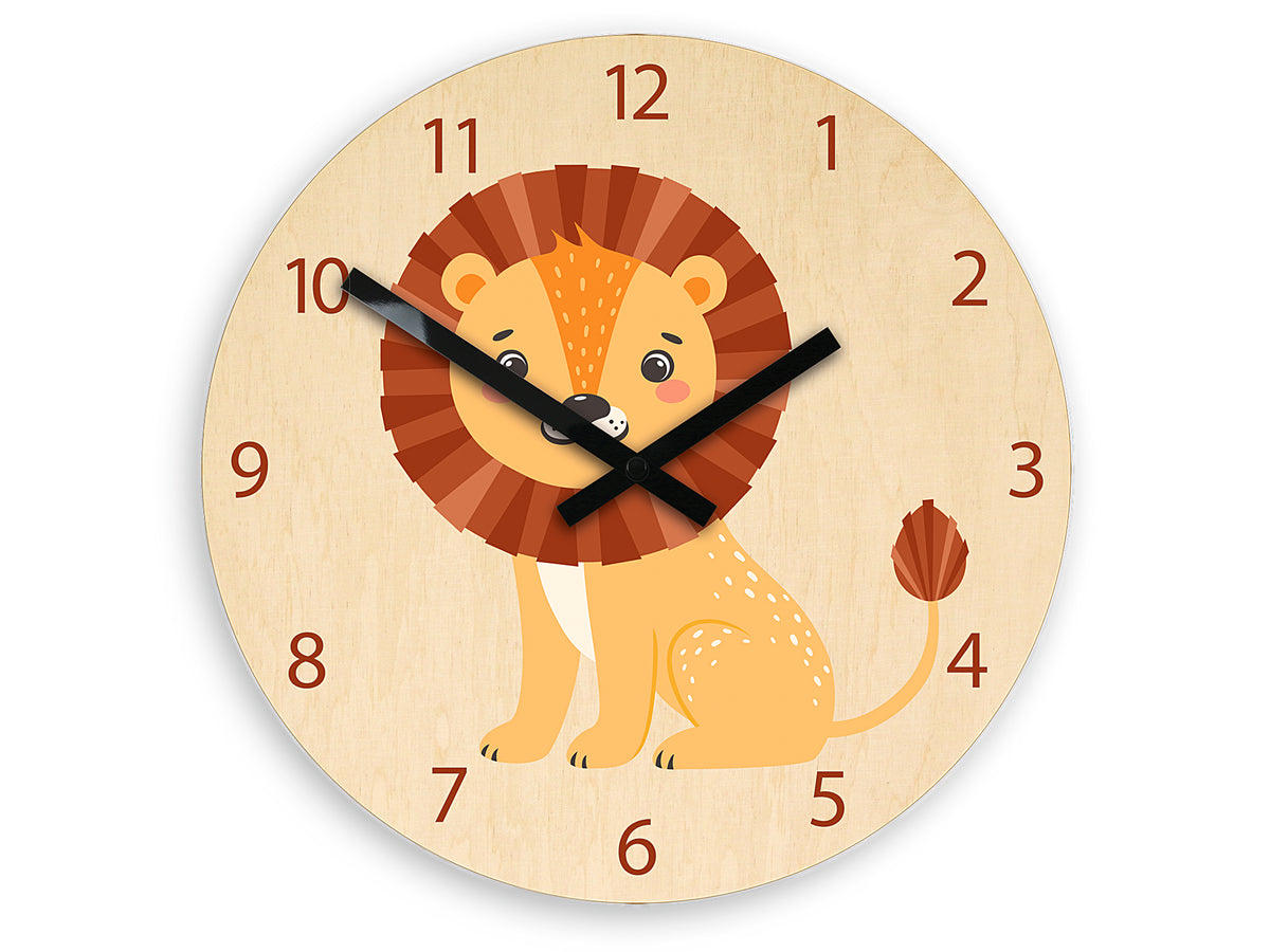 Orologio da parete per bambini Lion