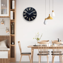 Orologio da parete moderno SLIM Nero opaco