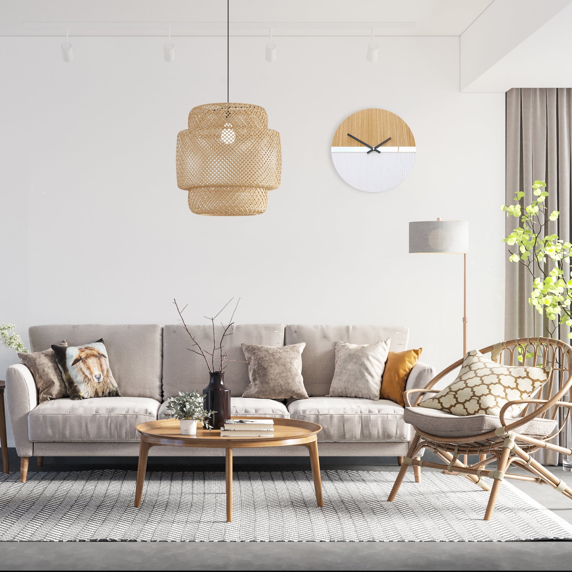 Orologio da parete moderno con specchio