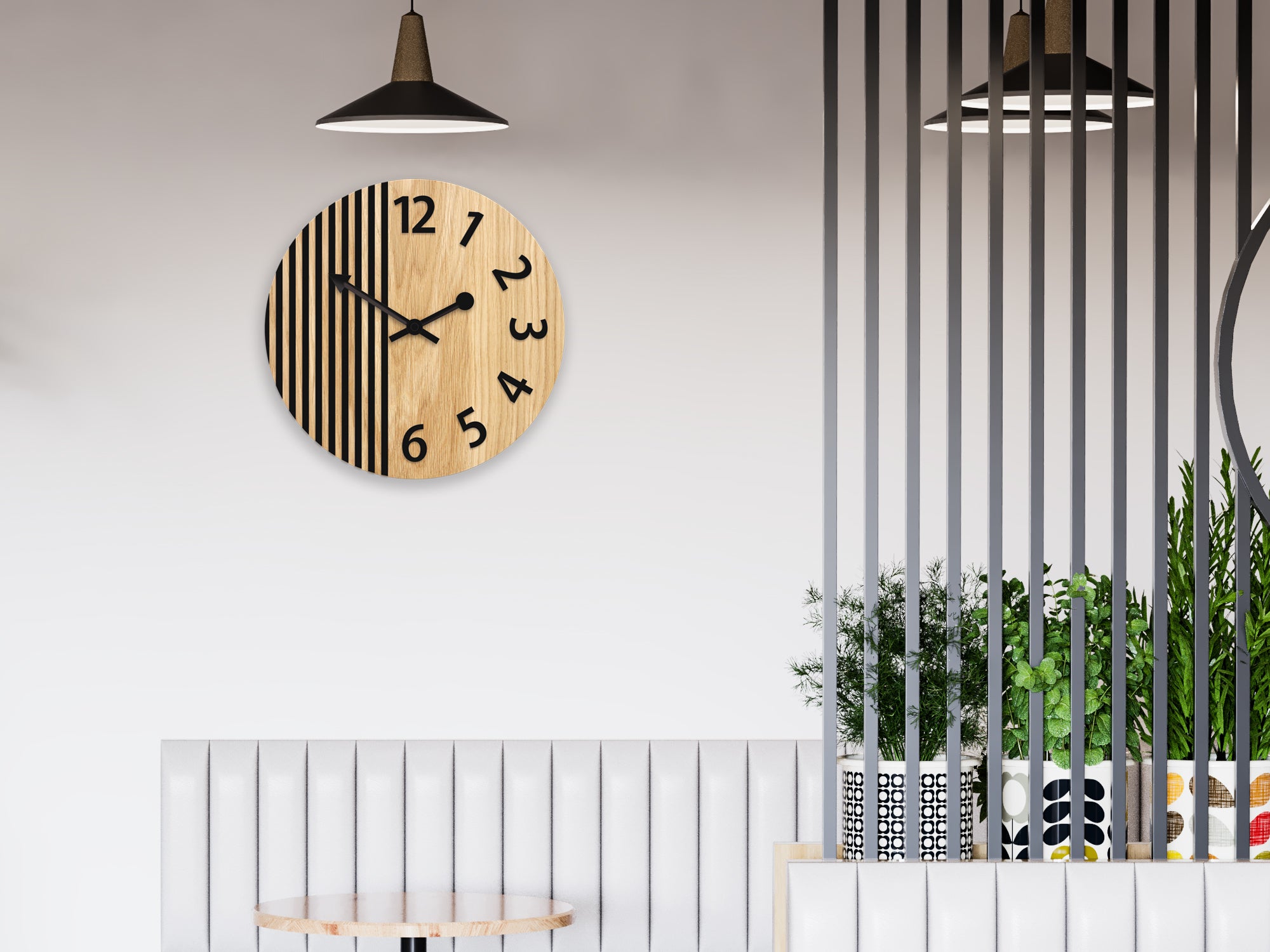 Orologio da parete in legno London Black