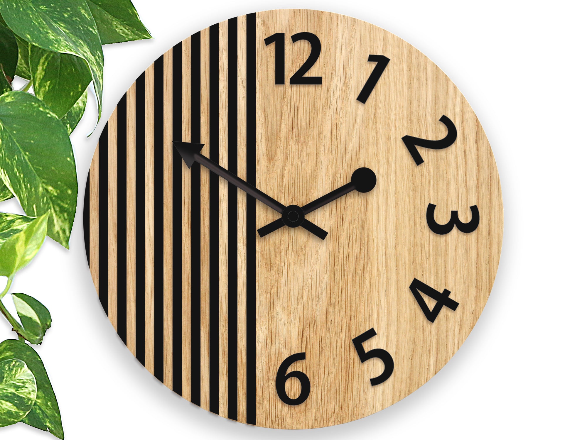 Orologio da parete in legno London Black
