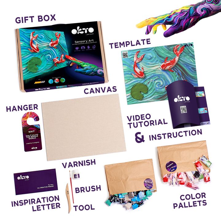 OKTO Set creativo 3D Pesce 30 x 40 cm