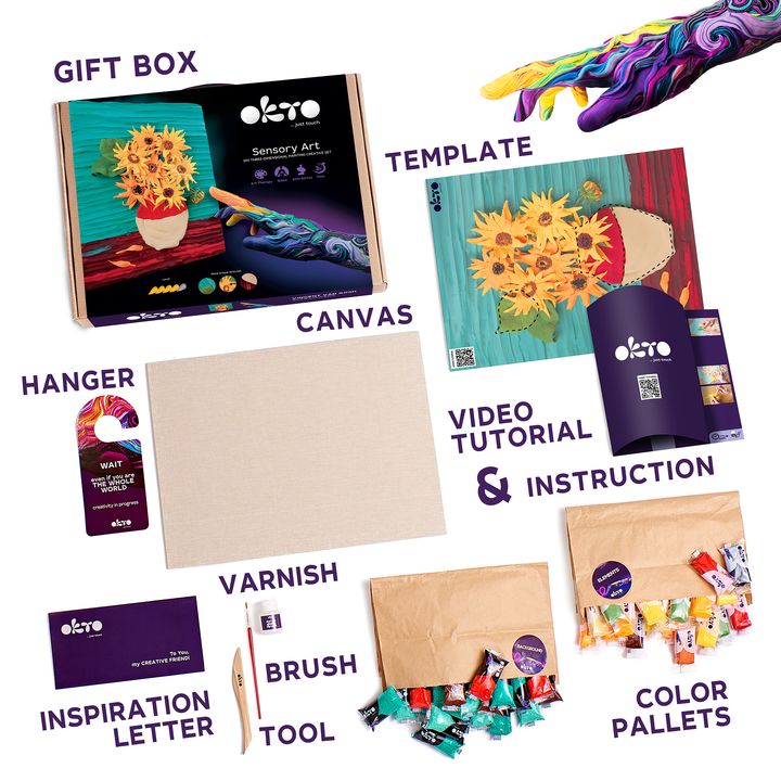 OKTO Set creativo 3D Girasoli 30 x 40 cm