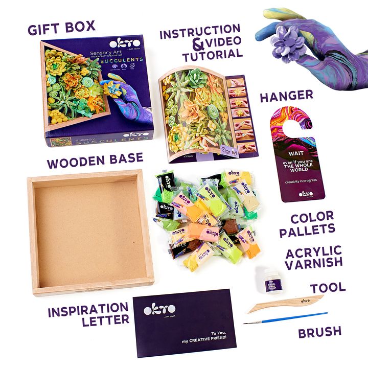 OKTO Set per modellare le succulente 21 x 21 cm ENERGIA