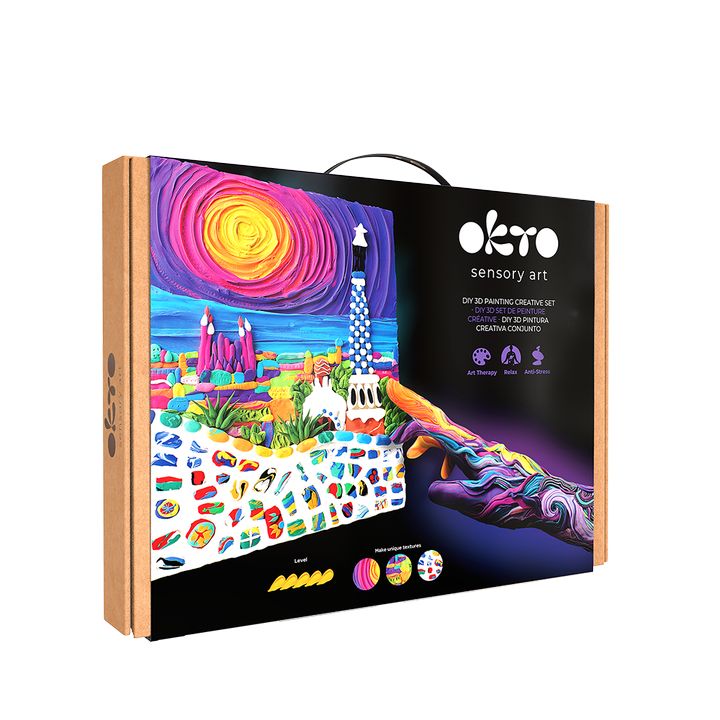 Set 3D creativo OKTO Parco Guell a Barcellona 30 x 40 cm