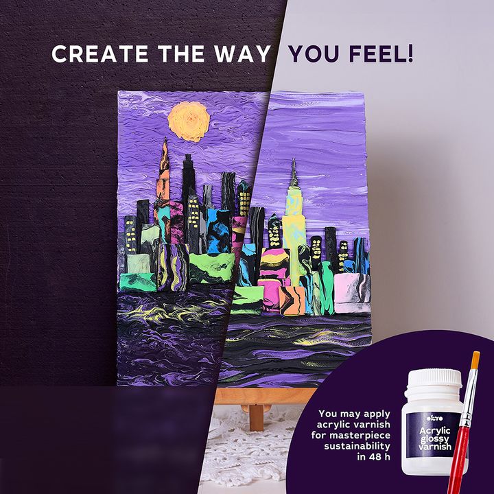 Set 3D creativo OKTO Skyline New York 30 x 40 cm