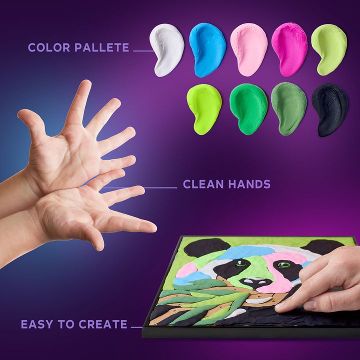 OKTO pittura autoindurente 30 x 30 cm Panda