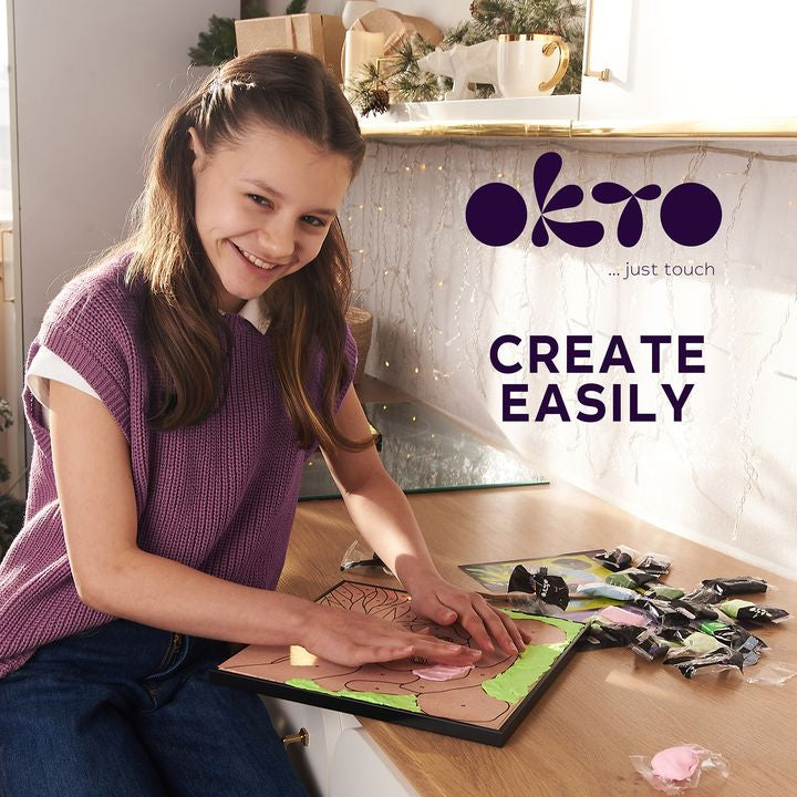 OKTO pittura autoindurente 30 x 30 cm Panda