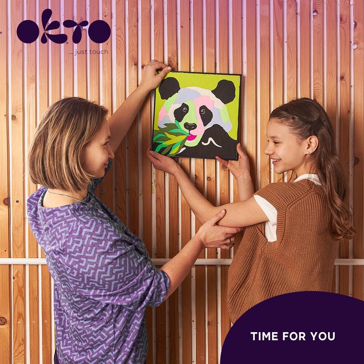 OKTO pittura autoindurente 30 x 30 cm Panda