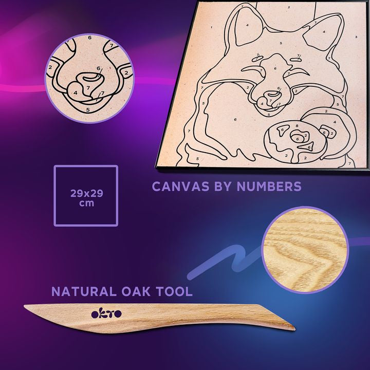 OKTO pittura con massa autoindurente 30 x 30 cm Fox