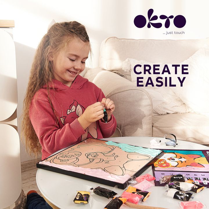 OKTO pittura con massa autoindurente 30 x 30 cm Fox