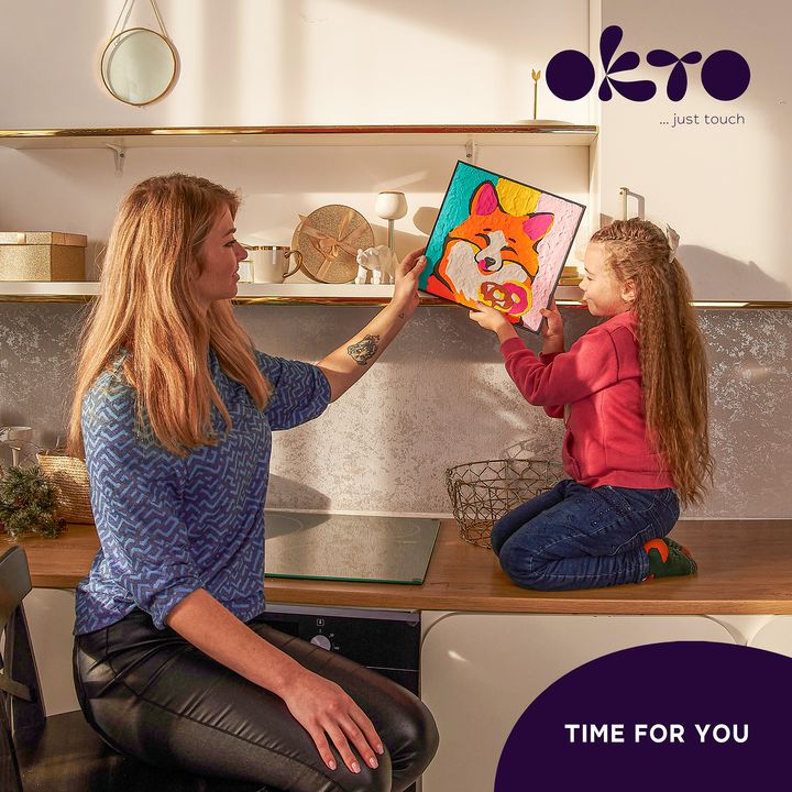 OKTO pittura con massa autoindurente 30 x 30 cm Fox