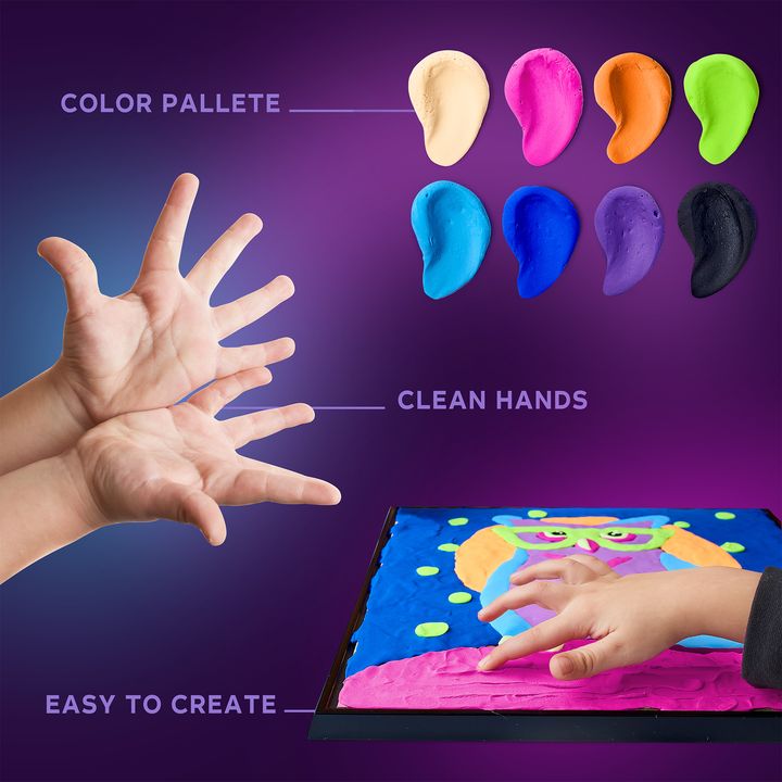 OKTO pittura con massa autoindurente 30 x 30 cm Gufo