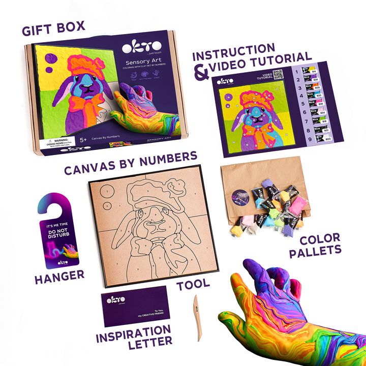 OKTO pittura a massa autoindurente 30 x 30 cm Lepre