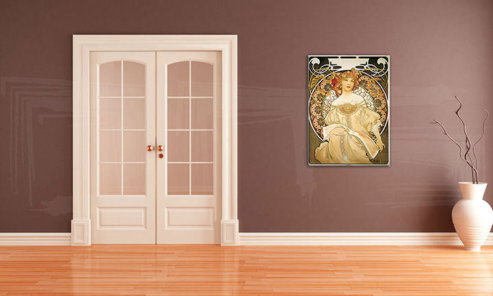 Dipinto su tela SOGNANDO – Alfons Mucha | varie misure