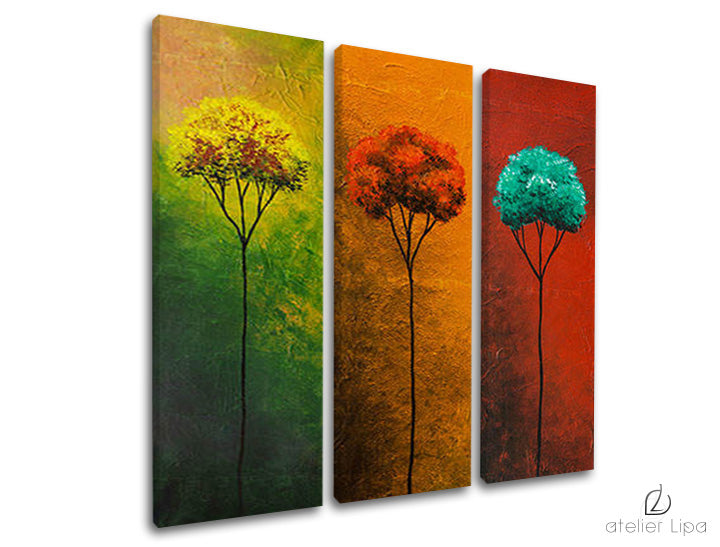 Riproduzione d'autore su tela TREES 60x60 cm