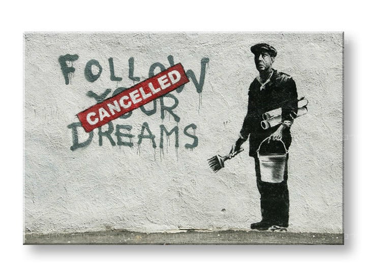 Immagine su tela STREET ART – BANKSY 60x90 cm