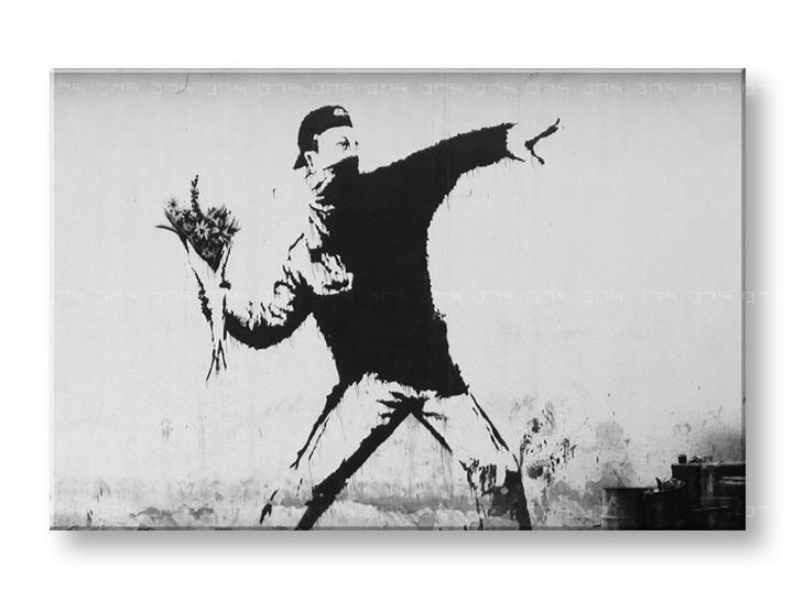 Immagine su tela STREET ART – BANKSY Sconto 60 % 60x90 cm