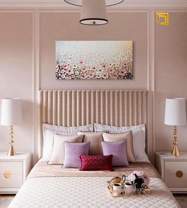 Pittura su tela FIORI 100x50 cm