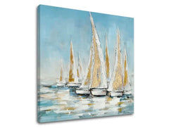 L'immagine su tela NAVI SUL MARE Sconto 60% 70X70 cm