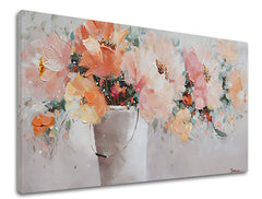 Quadro su tela FIORI NEL VASO Sconto 40 % 120X60 cm