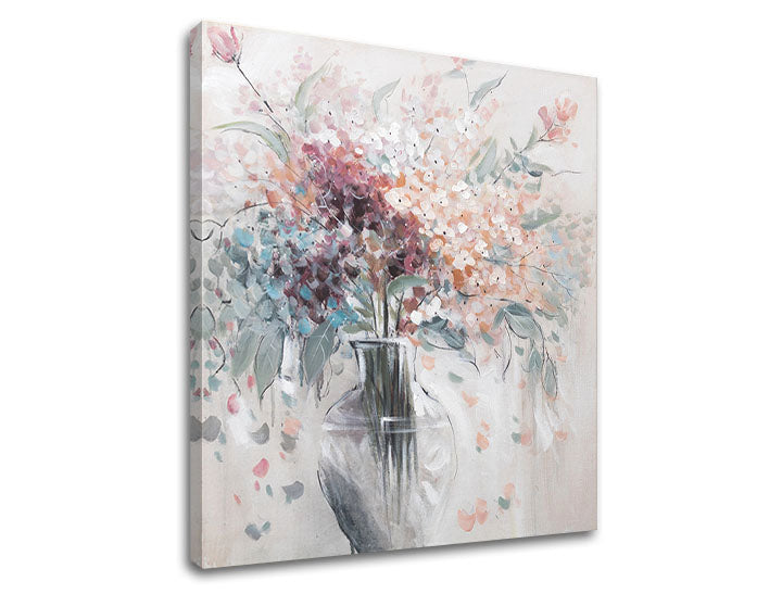 Pittura su tela FIORI 70x70 cm