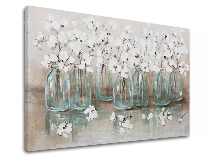 Pittura su tela FIORI 120x80 cm