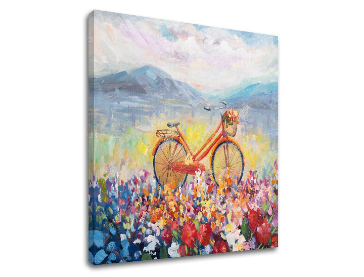 Il dipinto su tela Estate sul fiume 90x80 cm