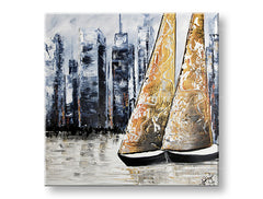 L'immagine su tela CITY 1 parte XOBFB547E1 Sconto 60% 80X80 cm