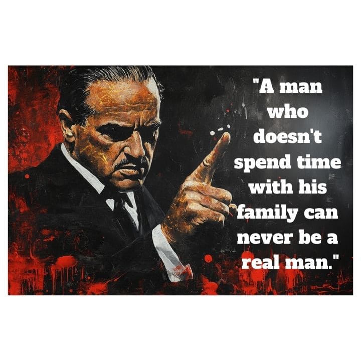 Immagine THE GODFATHER su tela | Citazione personalizzata PAPILORA