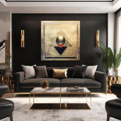 Tocco d'oro su tela Simmetria in oro | dimensioni diverse