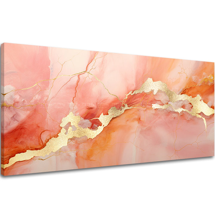 Tocco d'oro su tela L'eleganza di un'alba di marmo - immagine 2