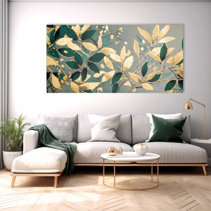 Tocco d'oro su tela Natura nelle sfumature del lusso