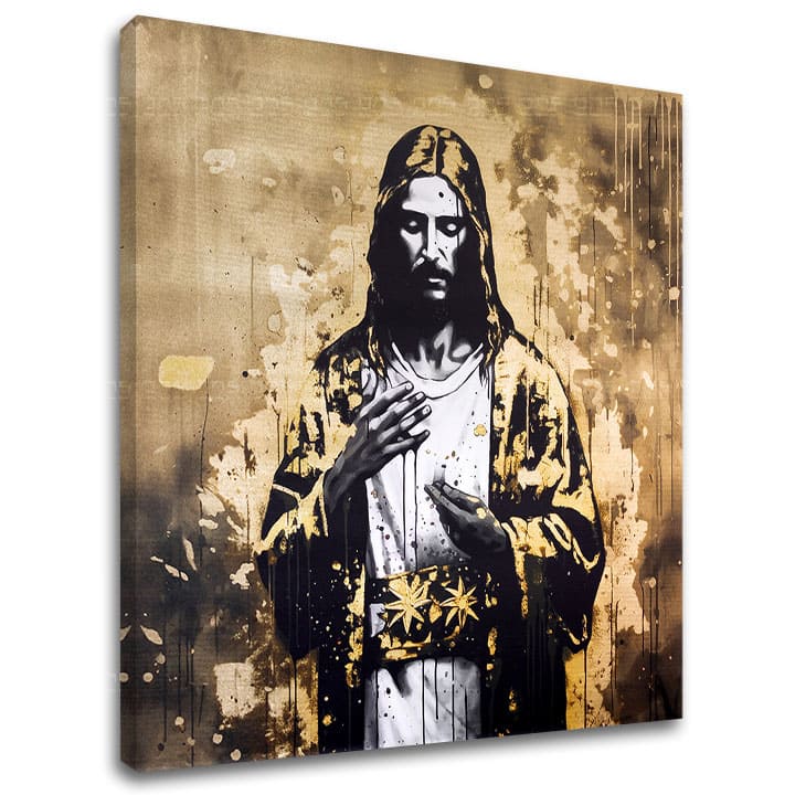 Tocco d'oro su tela Forza di Cristo | dimensioni diverse