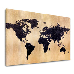 Un tocco d'oro sulla tela World in Gold | dimensioni diverse