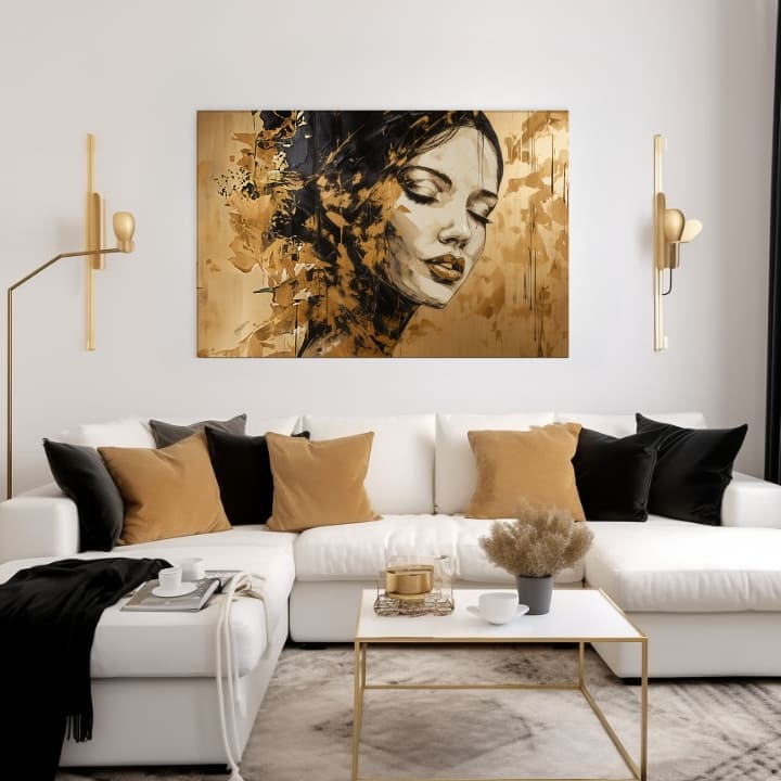 Tocco d'oro sulla tela Regina del deserto | dimensioni diverse
