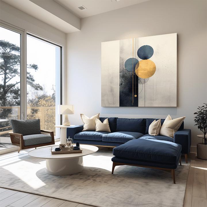 Natura su tela Movimento armonico 100x100 cm