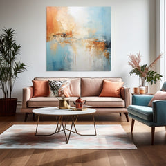 Quadri Peach Fuzz Risveglio mattutino 100x100 cm