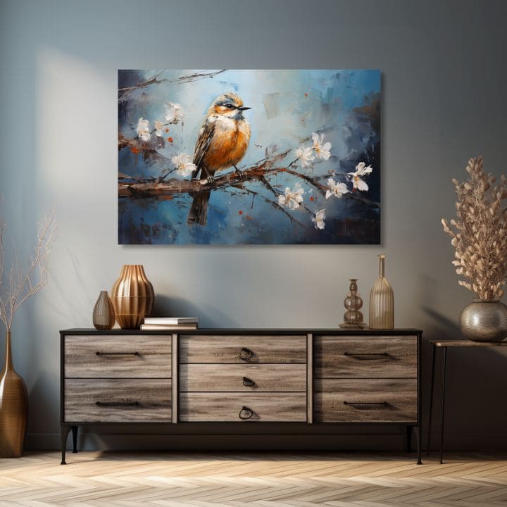Quadri Uccelli Armonia in blu | dimensioni diverse