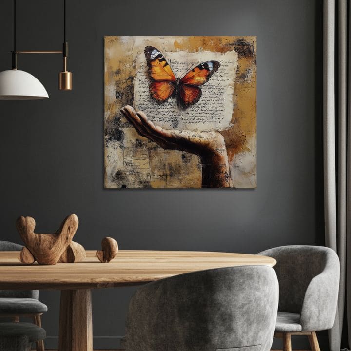 Immagine vintage di farfalla - Storia d'amore