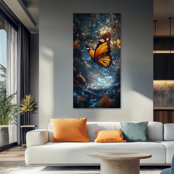 L'immagine della farfalla arancione - Atmosfera magica