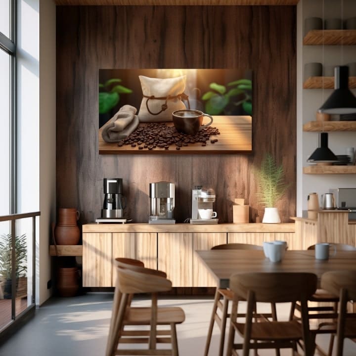 Dipinti di caffè per la cucina Tempo di silenzio | varie dimensioni