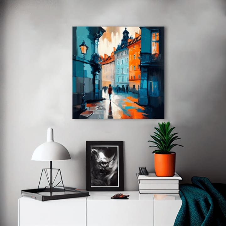 Decorazione di design su tela Praga nel cuore dell'Europa | dimensioni diverse
