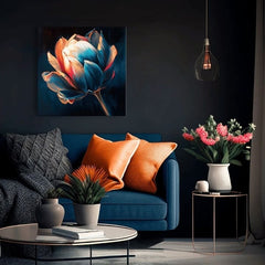 Decorazione d'autore su tela Risveglio di bellezza 80x80 cm