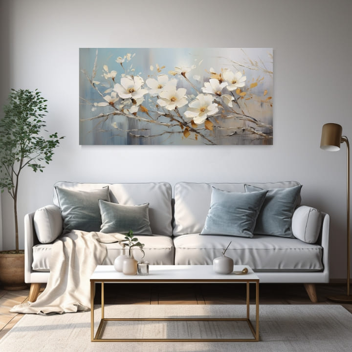 Mondo floreale su tela Eleganza della natura 70x140 cm