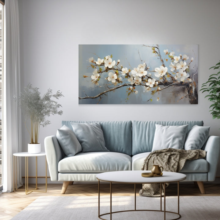 Mondo floreale su tela Oasi di pace e gioia 60x120 cm